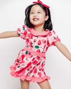 Strawberry vintage twirl dress