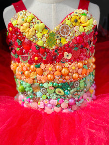 GEMMED TUTU LEOTARD rainbow