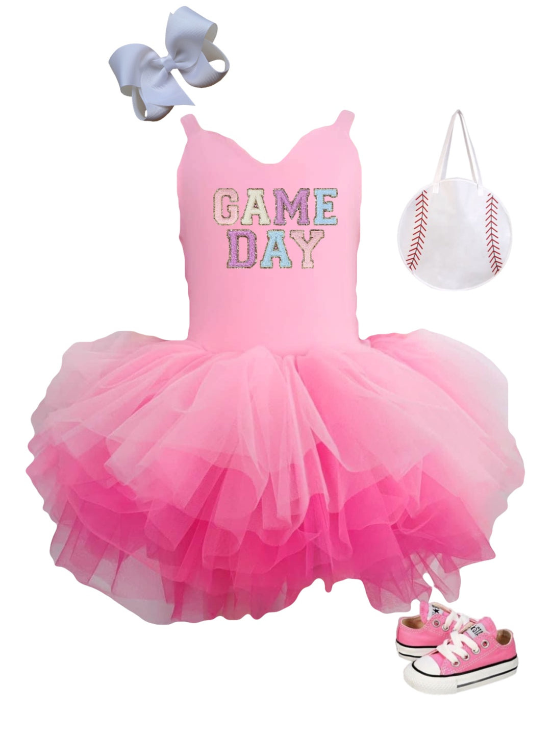 Game Day Pink TUTU LEO SOFT TULLE OMBRE