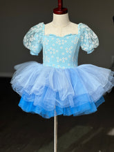 Load image into Gallery viewer, Spring floral blue Ombré extra fluffy sweetheart tutu leotard