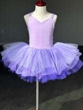 Load image into Gallery viewer, Spring lilac Ombré extra fluffy sweetheart tutu leotard