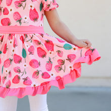 Load image into Gallery viewer, Strawberry vintage twirl dress