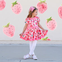 Load image into Gallery viewer, Strawberry vintage twirl dress