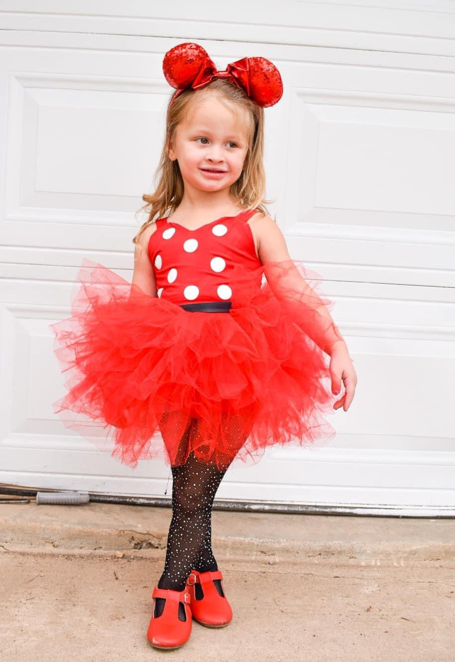 Girl Mouse red sweetheart tutu leotard soft tulle