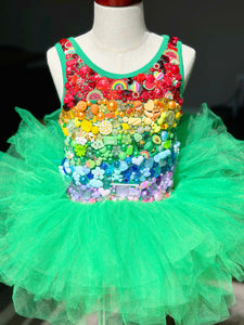 GEMMED TUTU LEOTARD rainbow