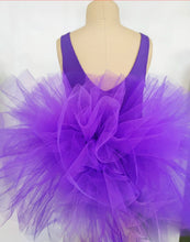 Load image into Gallery viewer, Neon Purple sweetheart neckline tutu leotard