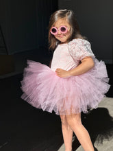 Load image into Gallery viewer, Spring floral pink Ombré extra fluffy sweetheart tutu leotard