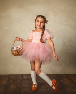 Spring floral pink Ombré extra fluffy sweetheart tutu leotard
